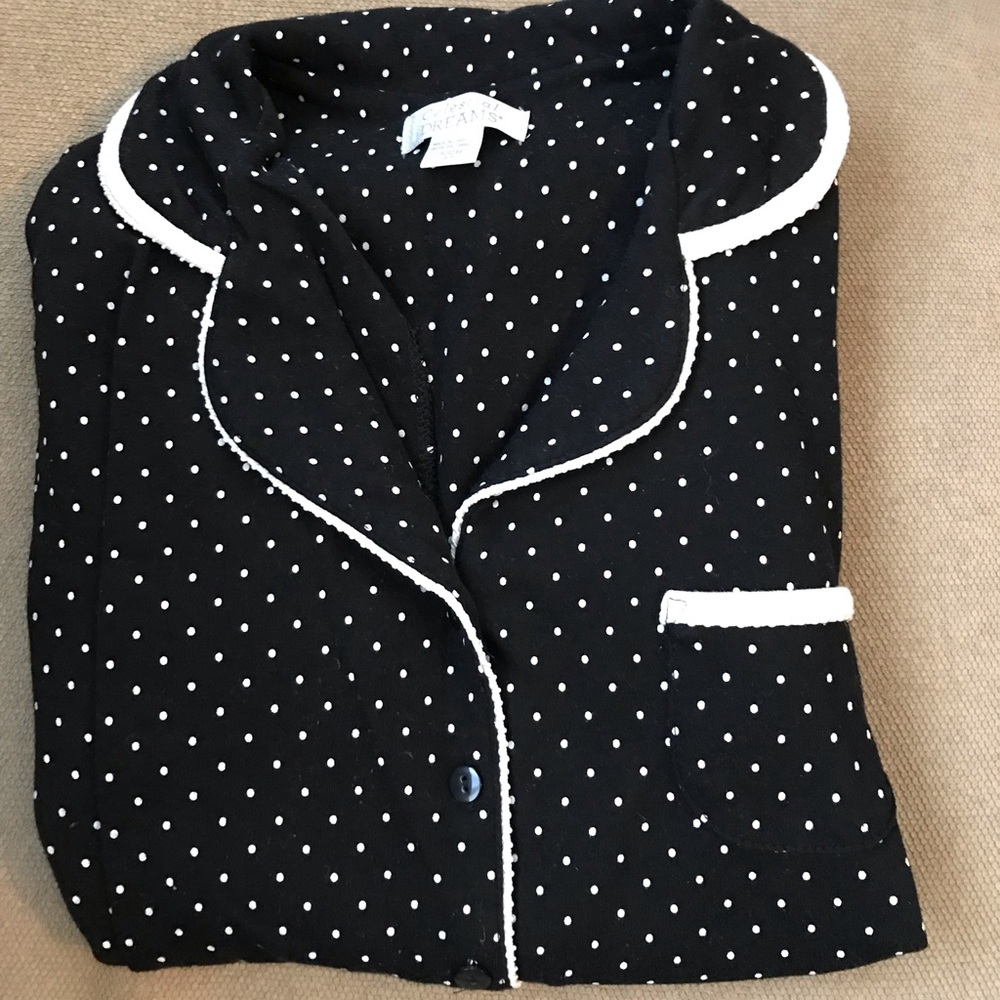 Black and White Polka Dot Pajama Set